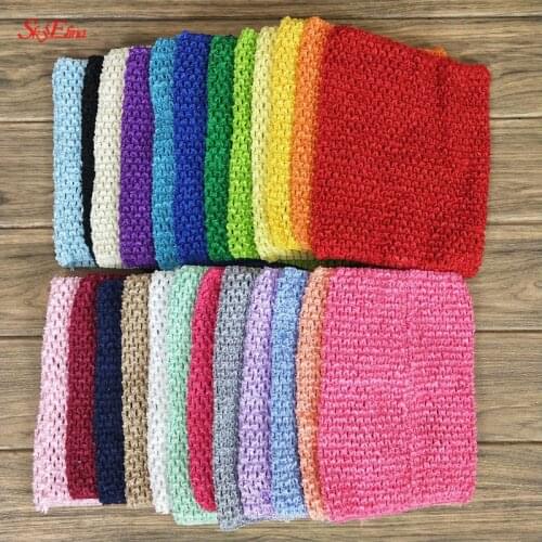 1PCS Elastic Crochet Chest Wrap 6inches/9inches Girl Fabric Knit Headbands Tutu Tube Tops DIY Children Skirt Dress Accessories6Z