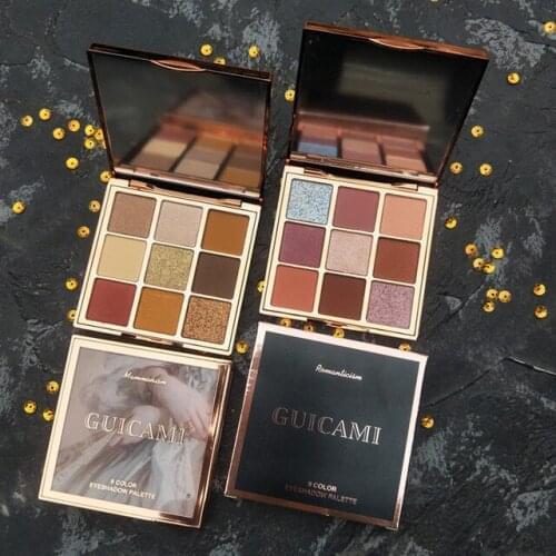 Professional Shimmer Matte Eye Shadow Palette 9 Colors Make Up Palette Glitter Diamond Nude Pigmented Eyeshadow Pallete Cosmetic