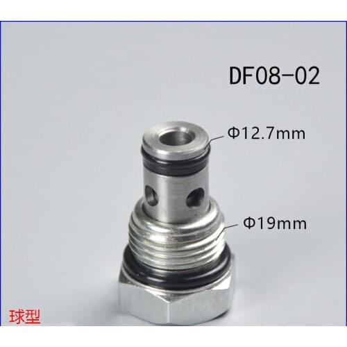 Threaded Cartridge DF08-02 Steel Ball Sealed Check Valve Power Unit Pressure Maintaining Hydraulic Valve CV08