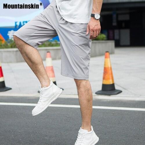 Mountainskin Men Summer Quick Dry Outdoor Breathable Stretch Ice Silk Shorts Sportswear Hiking Running Camping Fishing MaleVA922
