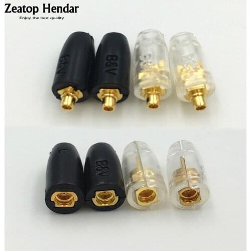 1 Pair Male / Female Pin Plug Jack for Shure SE215 SE535 UE900 Headphone DIY Connector Audio Video Cable Adapter