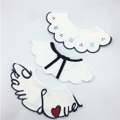 Ins new cotton 360 degree round rotating baby bib infant saliva towel modeling bib Japanese style