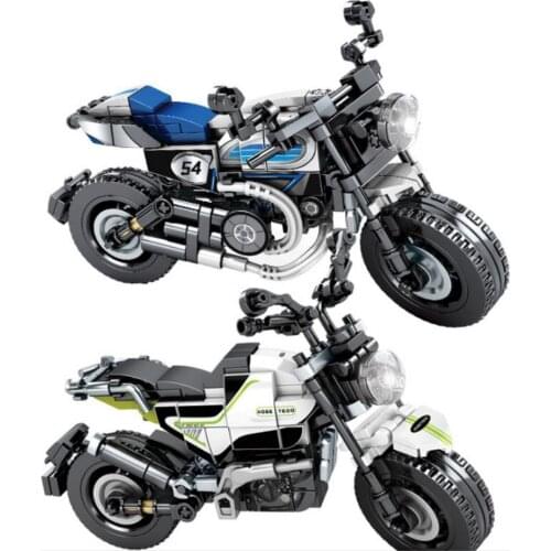 Technical famous brand motorcycle Ducati Scrambler cafe racer model moc building block koreveto lb300 brick motor toy collection