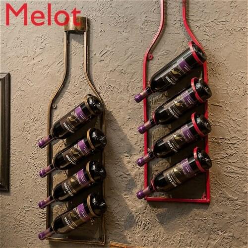 High-End Luxury Retro Wine Rack Wall Hanging Home Restaurant Wall Hanging Wall Hanging Creative Bar Wall Decorations