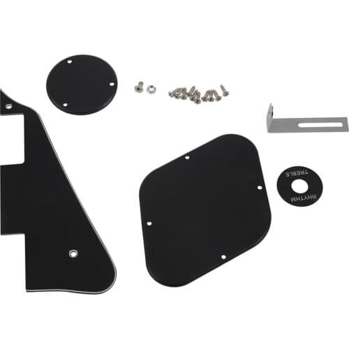 1Set Black Pickguard /Cavity /Switch Covers/Pickup Selector Plate /Bracket/Screws For LP Guitar Style
