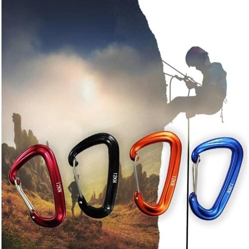 12KN Booms Fishing Aluminum Alloy Carabiner Keychain Outdoor Camping Climbing Snap Clip Lock Buckle Hook Fishing Tool