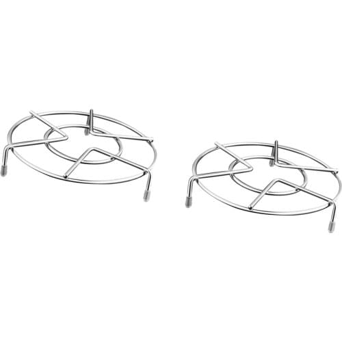 2pcs Stainless Steam Rack Trivet Insulated Skewer For Steamer