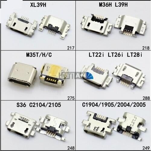 2PCS Charger Micro USB Charging Port Dock Connector Socket For Sony XL39H M36H L39H M35H/T/C LT22I LT26I LT28I S36 C1904 C1905
