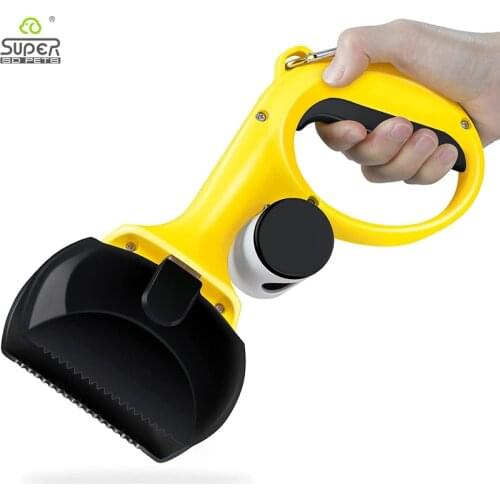 2 In 1 Easy Pick Up Holder Outdoor Waste Cleaning Tools with 1 Roll Poop Bags Pet Pooper Scooper Pet Accessories