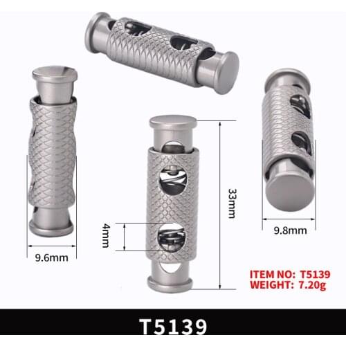 50pcs Metal Toggle Spring Loaded Cord Locks Drawstring Rope Clip End Round Ball Sliding Fasten Button Lanyard Paracord Stopper