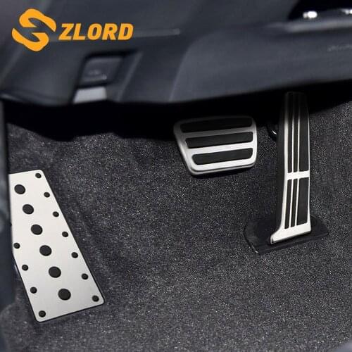 Car Accelerator Gas Pedal Brake Pedal For Toyota Camry 2018 2019 AT Footrest Pedal Non Slip Pads Cover Auto Accessories
