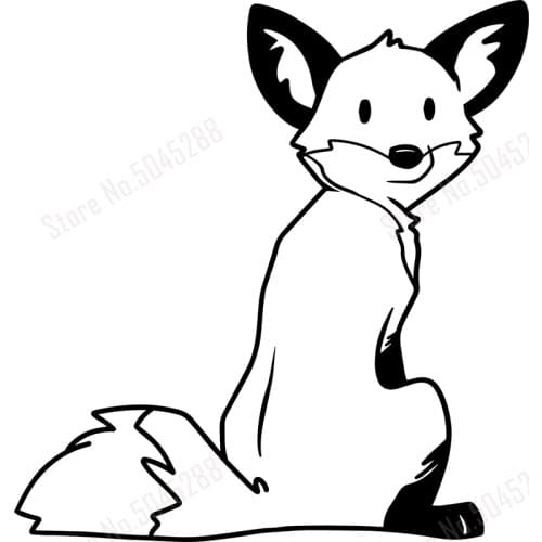 Fox Design Car Decals Cute Fox Protection Wildlife Protection Environment Car Notebook Window Stickers Decorated H116