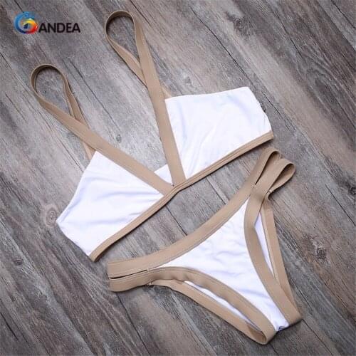 BANDEA sexy women bathing suits patchwork swimwear low waist bikini set thong panties summer biquiui beach wear HA002
