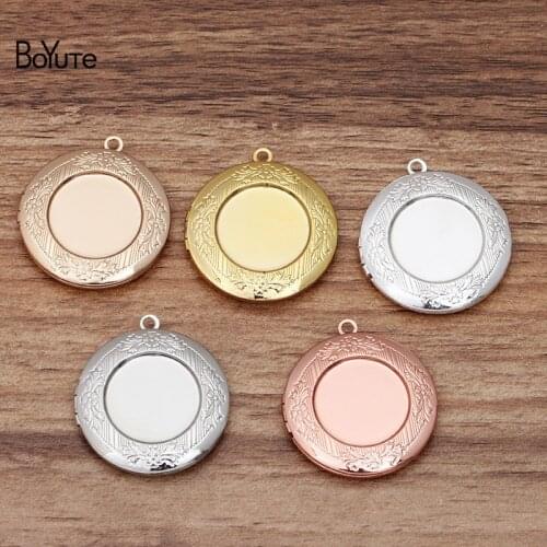 BoYuTe (10 Pieces/Lot) 32MM Pendant 20MM Cabochon Base Blank Tray Vintage Round Floating Photo Locket