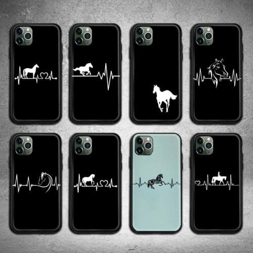 Horse Pony Horse Heartbeat Phone Case for iphone 12 pro max 11 pro XS MAX 8 7 6 6S Plus X 5S SE 2020 XR case