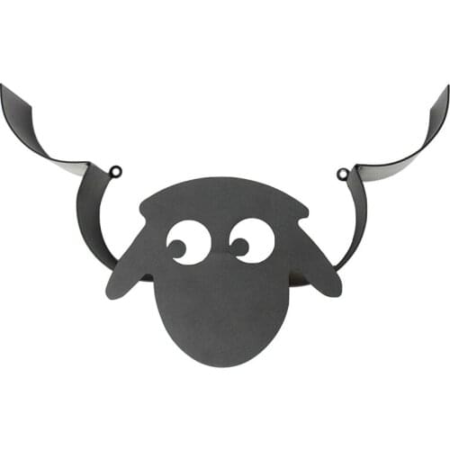 Toilet Roll Holder Sheep Wall Mount Black Metal Toilet Paper Wc Tissue Storage Decorative Paper Holder Bathroom Iron Storage