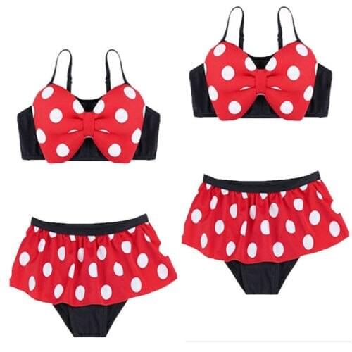 Baby Kids Girl Dot Bikini Swimwear Strappy Swimming Swimsuit Costume Bathing