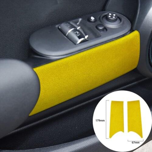 For BMW MINI F56 2014-2020 Alcantara Suede Wrap Car Door Handles Panel Strip Cover Trim Stickers Internal Accessories Styling