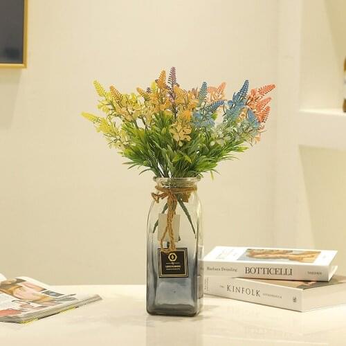 Home simulation vase flower decoration simulation plant Ins atomization old lavender indoor restaurant