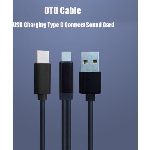 For ICKB SO8 4th Sound Card Cable Type C OTG to Lightning Live USB Charging Cable for iPhone 7 8 11 X IOS ipad Sound Card Cable