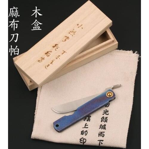 Pocket Folding Knife Outdoor EDC hand tools knife 14C28N blade+Titanium handle