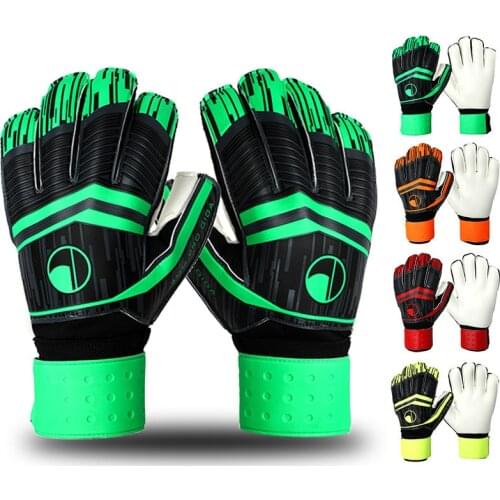Latex Goalkeeper Gloves with Fingersave Protection Emulsion Soccer Football Goalie Gloves Adults Size 8 9 10