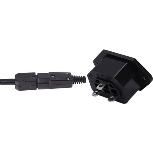 LBER 250V 10A Power Connector IEC 320 C14 Plug to C13 Socket & AC 250V 10A IEC 320 C13 Panel Mount Plug Connector Socket