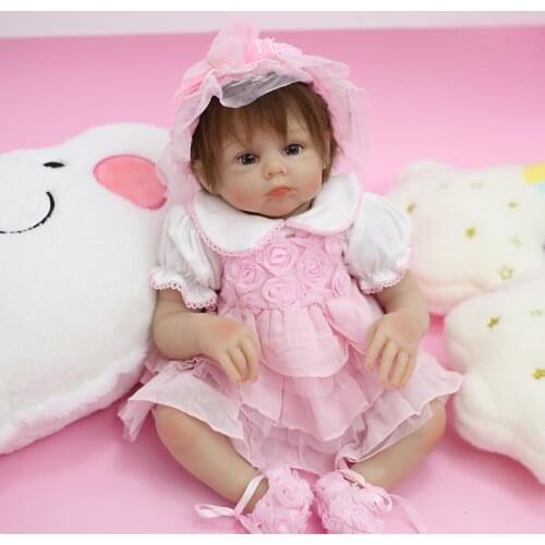 Adolly 20 Inch Realistic Reborn Baby Doll Soft Weighted Simulation Silicone Vinyl Newborn Lifelike Girl Boy Toy nd20c002
