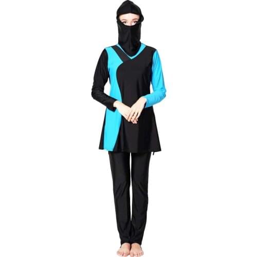 Shehang Muslim Swimwear Burkinis Beach Wear Plus Size Women Full Coverage islamic swim wear Swimsuits Sleeve High Muslim Swimwea