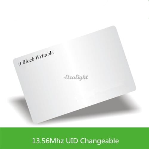 13.56Mhz UID changeable Ultralight Card 0 block writable Chinese Magic Card