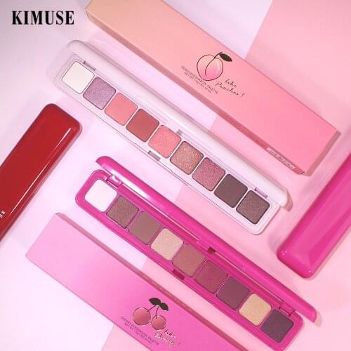 KIMUSE 9 Colors Glitter Eyeshadow Makeup Palette Eye Shadow Palette Pigment Shimmer Matte Eyeshadow Makeup Shine Shadow Kit