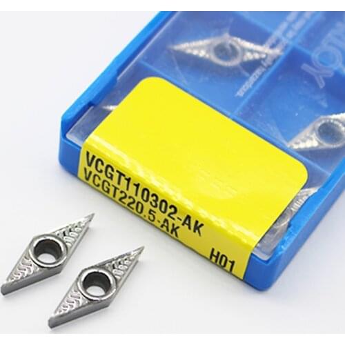VCGT110302 AK H01 VCGT 110302 Aluminum cutter blade Insert Cutting Tool turning tool CNC Tools AL +TIN Alloy wood