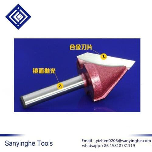 High speed 5pcs/lots CNC tools 6mm V Bit CNC Solid Carbide End Mill 3D Router Bits for Wood Tungsten Woodworking Milling Cutter