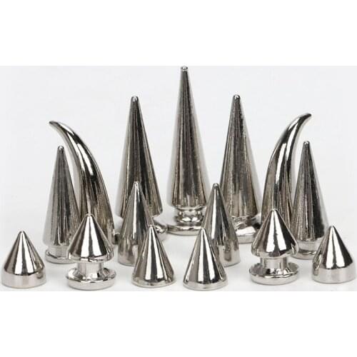 Spiked Punk Rivets Metal Silver Tapered Screw Rivet Stud DIY Crafts Leather Shoe Bag Clothing Cool Decorative Button