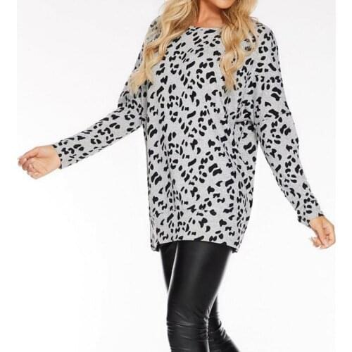 Leopard Print Women T Shirt O-neck Women Tops Casual Long Sleeve Ladies Tees 2020 Autumn Spring
