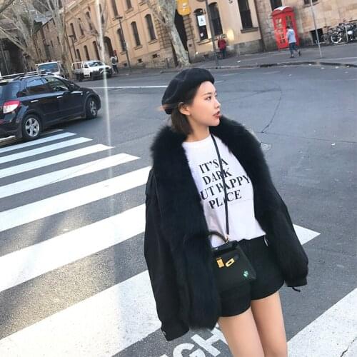 Jacket Real Korean Winter Natural Liner Hooded Parka Women Clothes Fox Fur Coat Abrigo Mujer R222 YY679