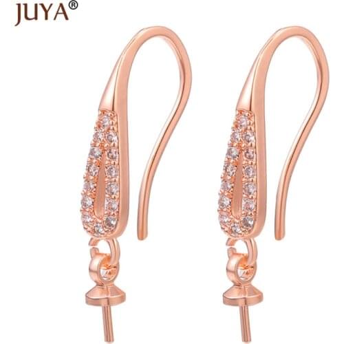 Juya DIY Earrings Clasps Hooks for Woman Handmade Jewelry Making Findings Accessories Fashion Design Earrings Hooks Components