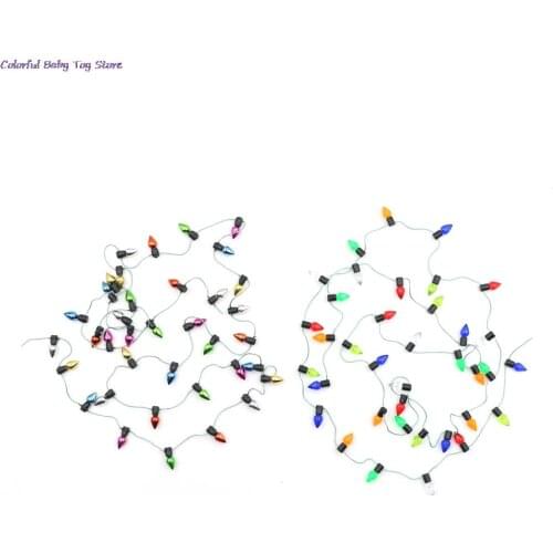 1m New Fine Diy Miniature Doll House A String Of multi-coloured Plastic Christmas Lights