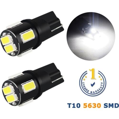 2x Car Styling Car LED T10 Canbus 194 W5W 192 6 SMD 5630 LED Auto Light Bulb No Error LED Light Parking T10 LED Car Side Light