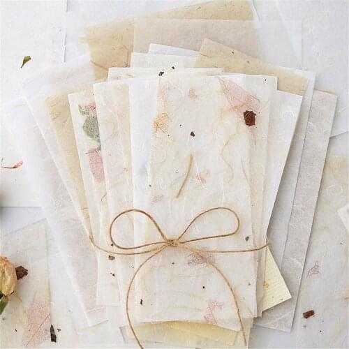 30pcs Retro Handmade Material Package Kraft Paper Hand Account DIY Base Collage Paper Sealing Decorative Label Paper Package