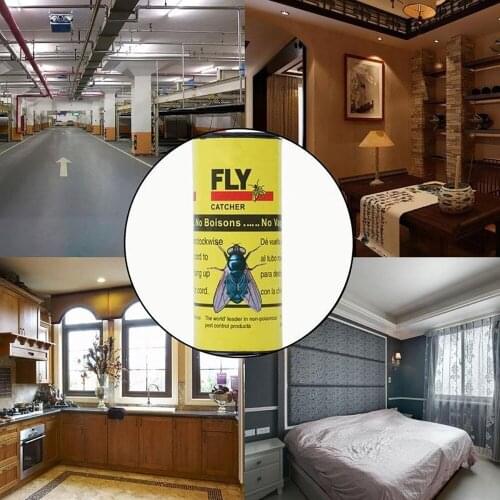 4 Rolls Sticky Fly Sticky Paper Strip Strong Glue Flying Insect Bug Mosquitos Catcher Roll Tape Thrip Leafminer Glue Sticker