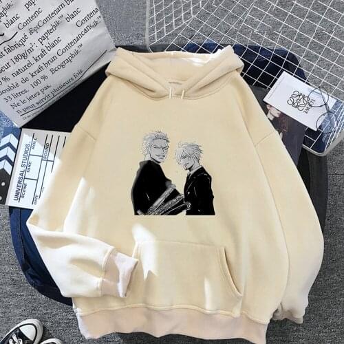 Anime One Piece Hoodies Women Unisex Fashion Cartoon Sanji Zoro Funny Manga Sweatshirt Men Hip Hop Hoody Streetwear Harajuku