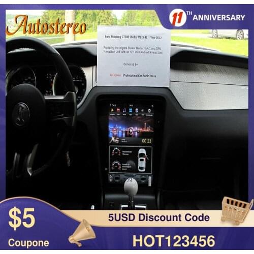 For Ford Mustang Shaker Shelby V8 HVAC Tesla Radio Android 9.0 Car GPS Navigation HeadUnit Multimedia Player Radio Tape Recorder