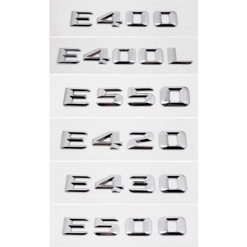Car Decoration Fender Badge Auto Emblem Rear Accessory for Benz W245 W210 W164 For Mercedes Benz E400 E400L E420 E430 E500 E550