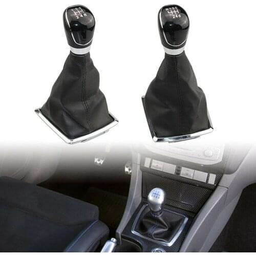 5 Speed Gear Shift Knob Lever Shifter Gaiter Boot Cover For Ford Focus MK II 2005 2006 2007 2008 Car Styling