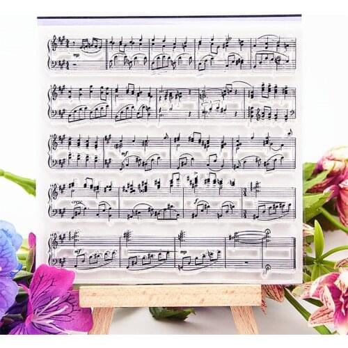 Hot sale Musical notes Transparent Clear Stamps / Silicone Seals Roller Stamp for DIY scrapbooking photo album/Card Making