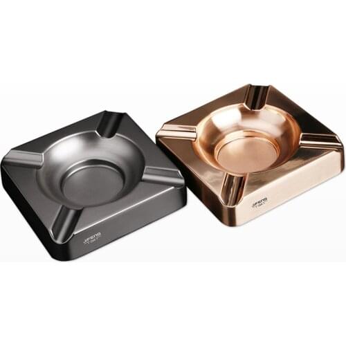 JIFENG Creative Metal Cigar Cigarette Alloy Ashtray 3 Cigars Holder Travel Retro Tobacco Ash Tray Fit COHIBA Cigars