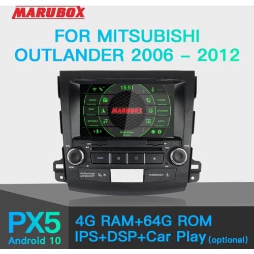 MARUBOX Android 10 Car DVD for Mitsubishi Outlander 2006-2012 64G Head Unit Auto Stereo GPS Navigation with DSP KD8063