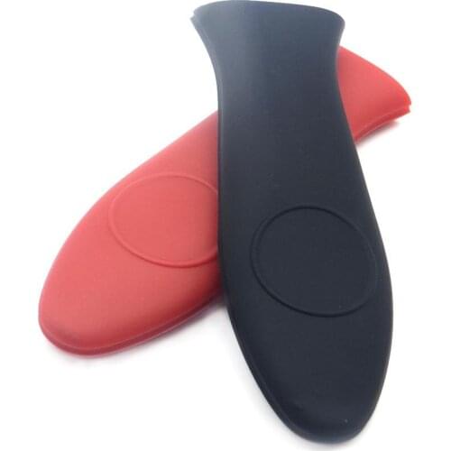 Non-Slip Silicone Handle Holder Cookware Parts Potholder Cast Iron Skillet Grip Sleeve Cover Pot Heat-resistant Pan Handle Parts