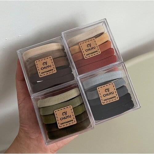 New Simplicity Women Girls Colors No Trace Scrunchies Elastic Hair Band Lady Lovely Solid Rubber Bands Female Hair Accessories